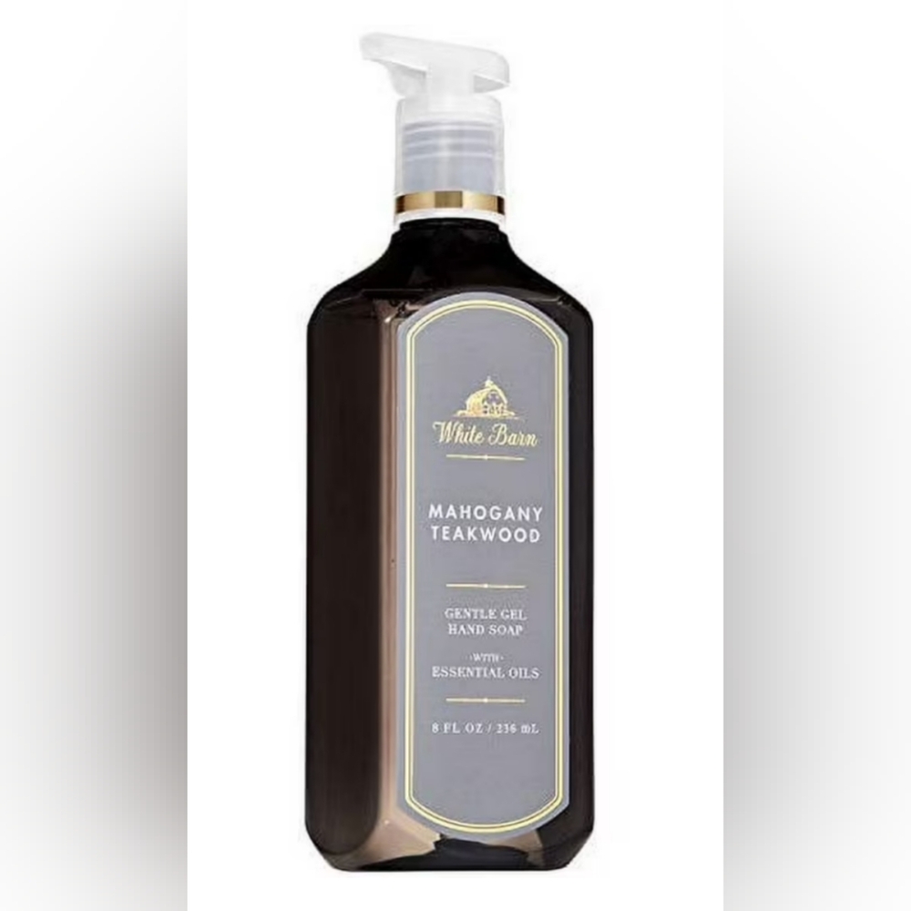 🍂🪵🍂 NWT Bath & Body Works White Barn Mahogany Teakwood 8 oz